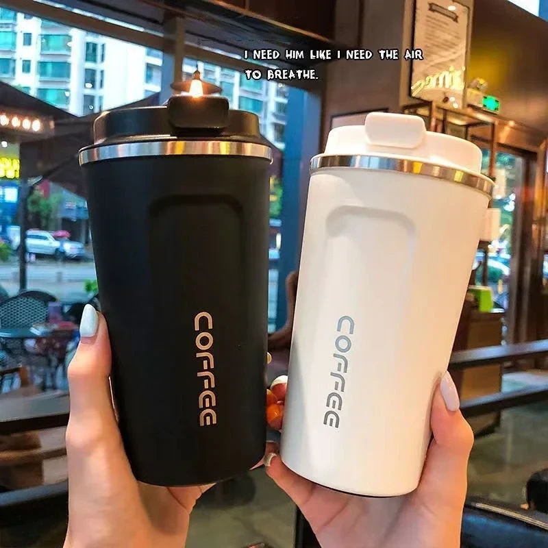 380/510ML Travel Stainless Steel Coffee Cup Thermal Mug Leak-Proof Thermos Bottle Tea Coffee Mug Vacuum Flask Insulated Cups Hot